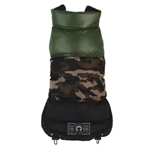 Colorblock Puffer Dog Coat