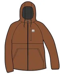 Dylan Recycled Insulated Full Zip Jacket - Burnt Orange