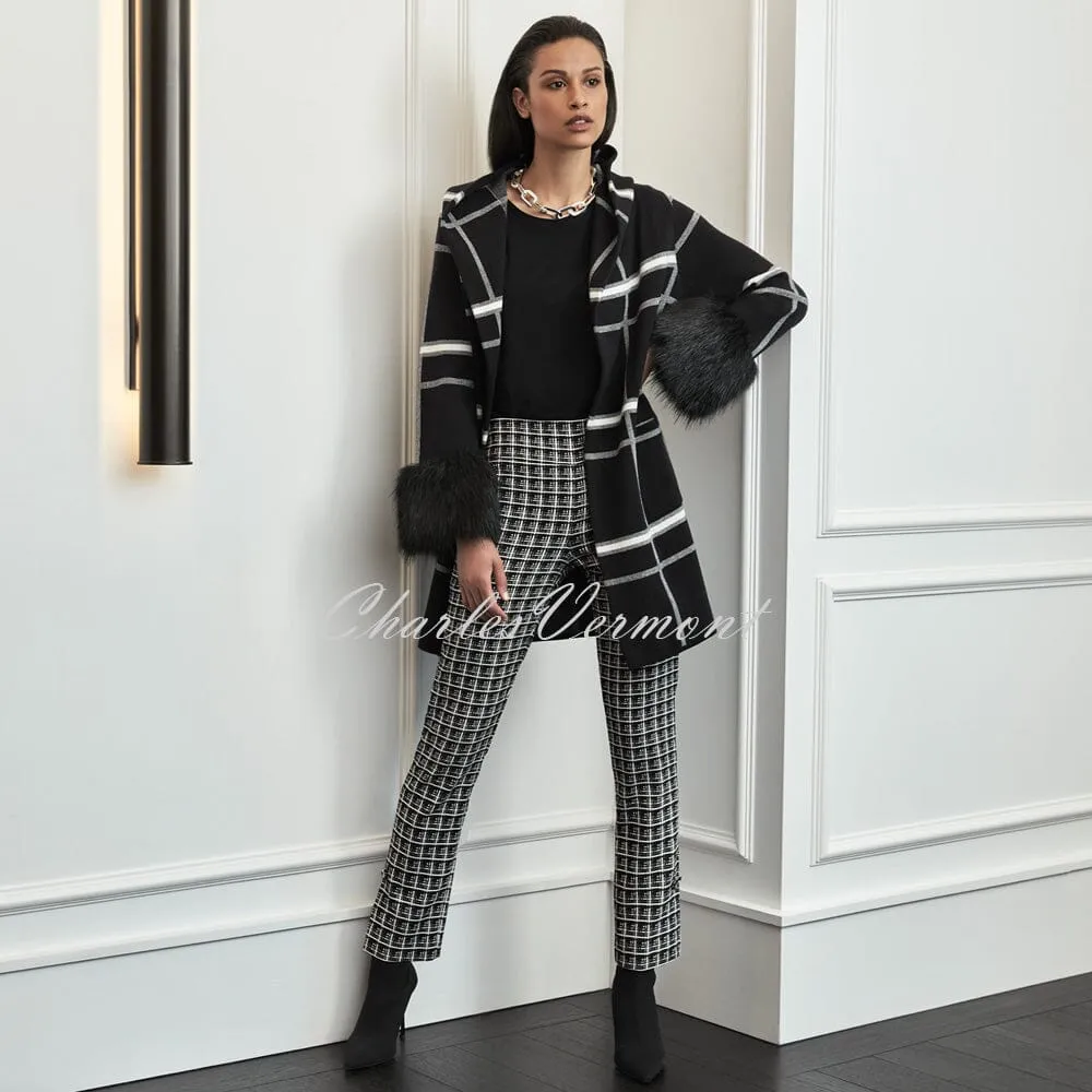 Joseph Ribkoff Coat (Detachable Faux Fur Cuff) – Style 213904