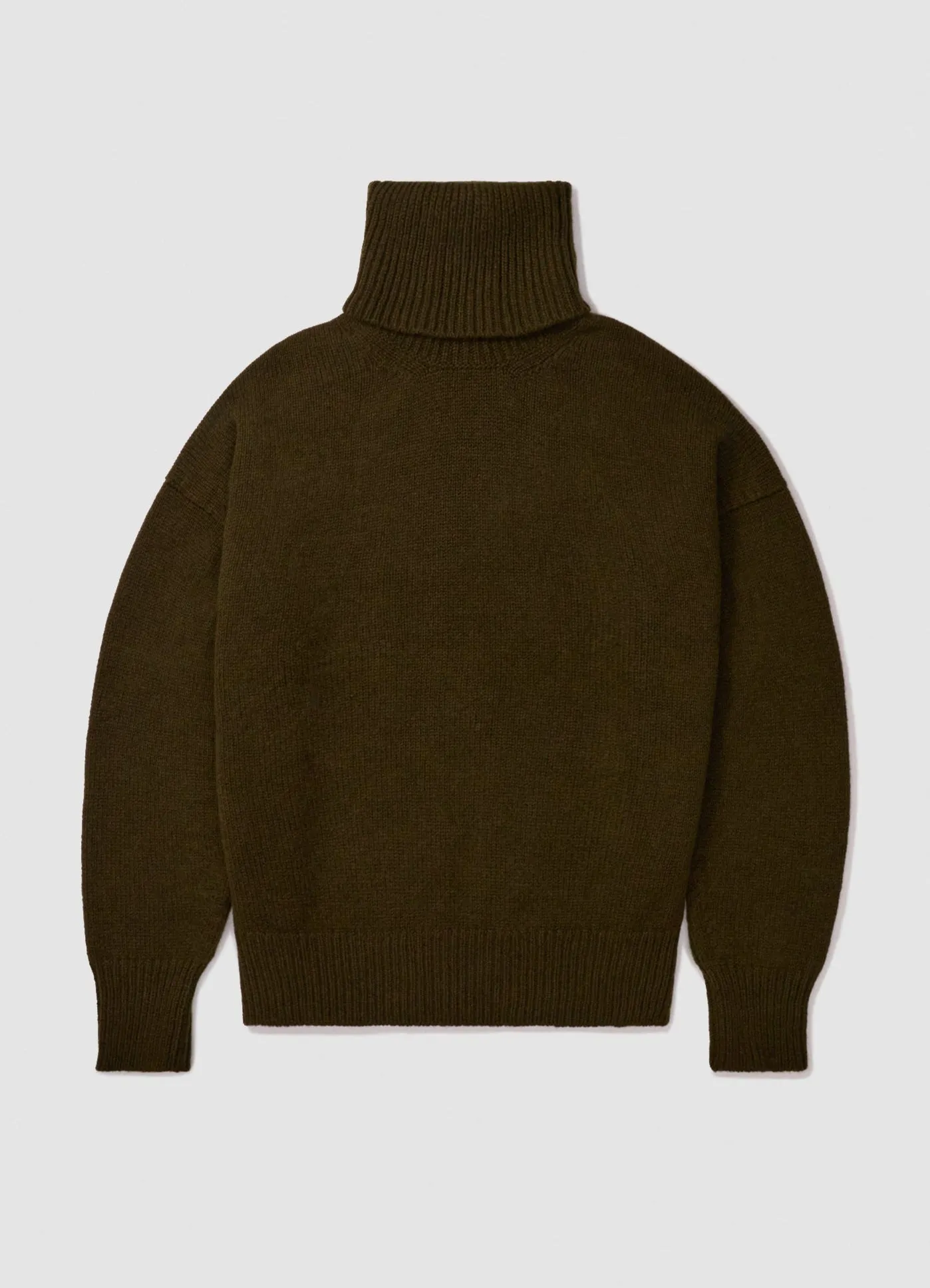 Mens Balla Slouch Rollneck in Military Green