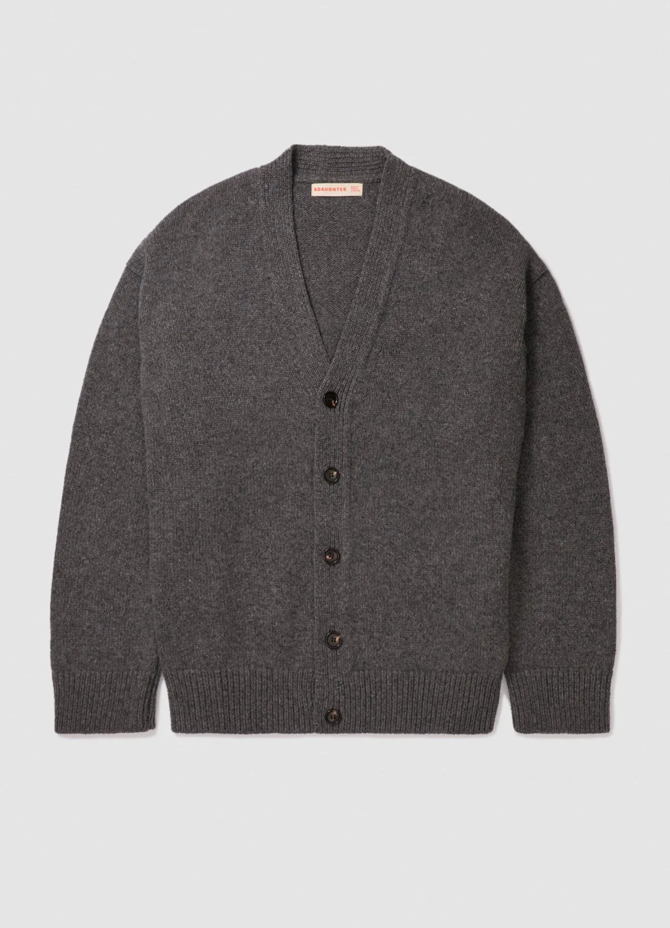 Mens Maura V-neck Cardigan in Derby Grey