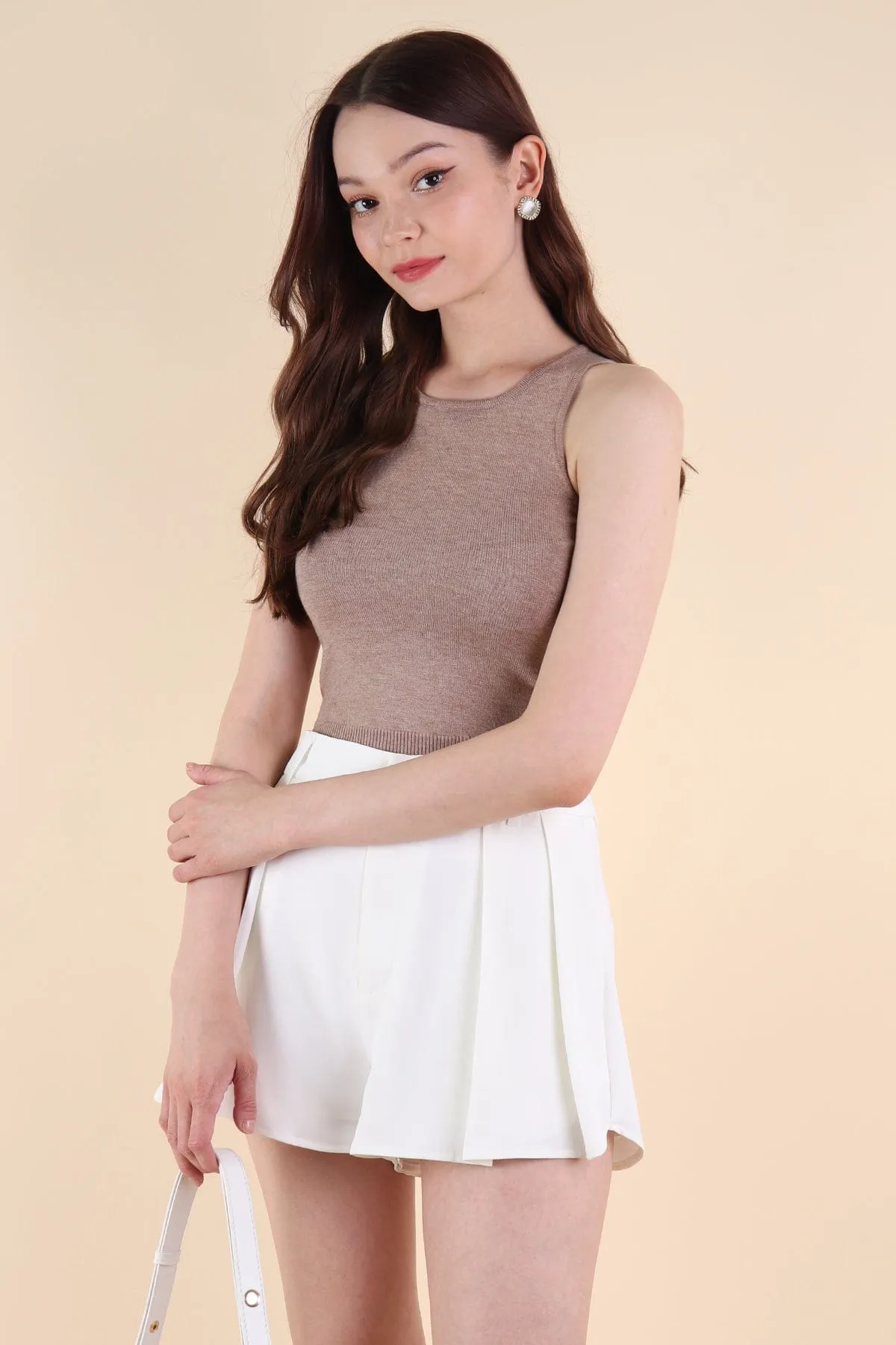 SMITHSON V2 RACER KNIT TOP IN MOCHA