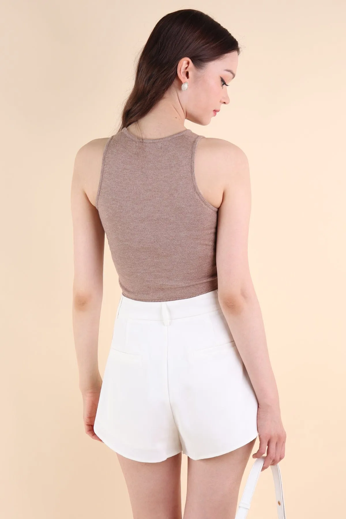 SMITHSON V2 RACER KNIT TOP IN MOCHA