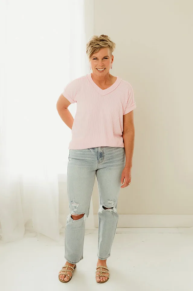 Solid Urban Ribbed Top