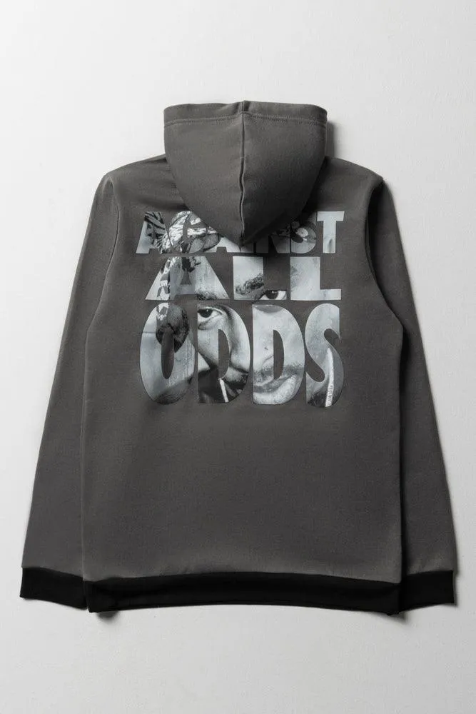 Tupac Hoodie Dark Grey